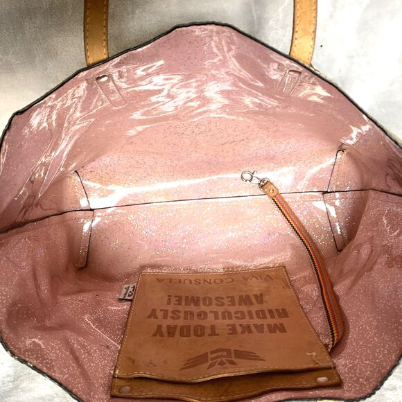 Consuela Goldie Breezy East West Tote Metallic Gold Large Shopper Bag